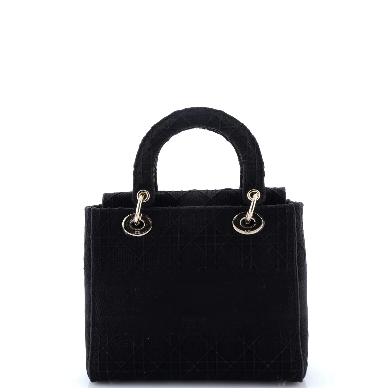 Lady D-Lite Bag Cannage Embroidered Canvas Medium - Deep Luxury