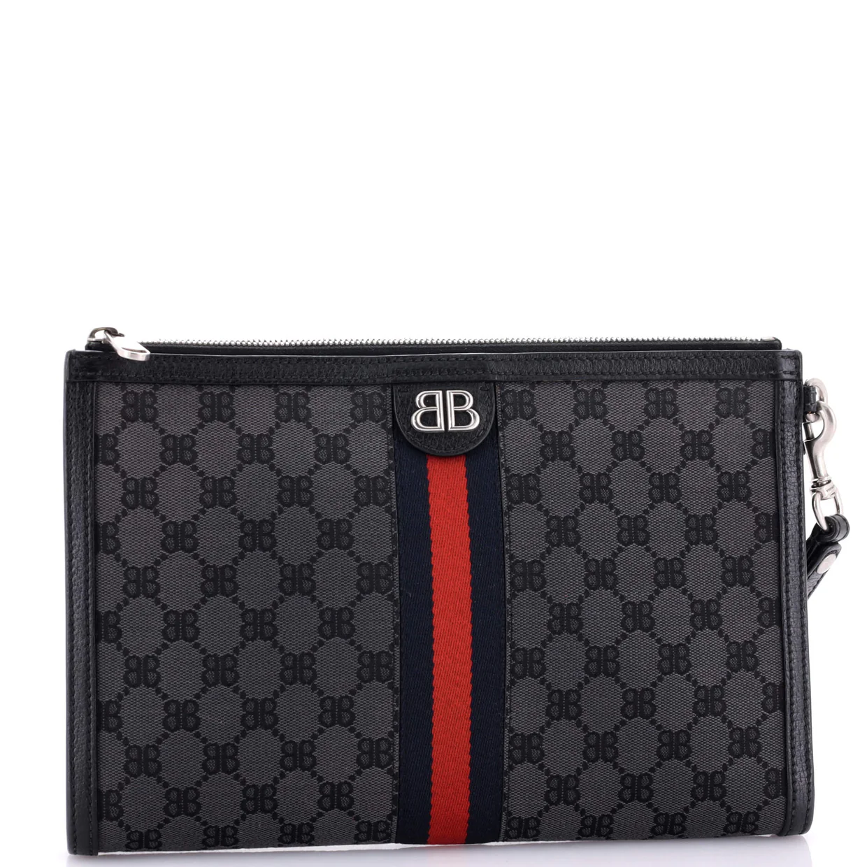 x Gucci The Hacker Project Web Wristlet Clutch BB Canvas - Deep Luxury