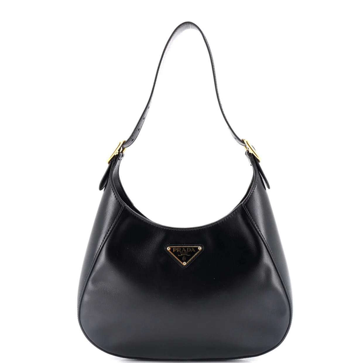 Cleo Shoulder Bag Box Calf Medium - Deep Luxury