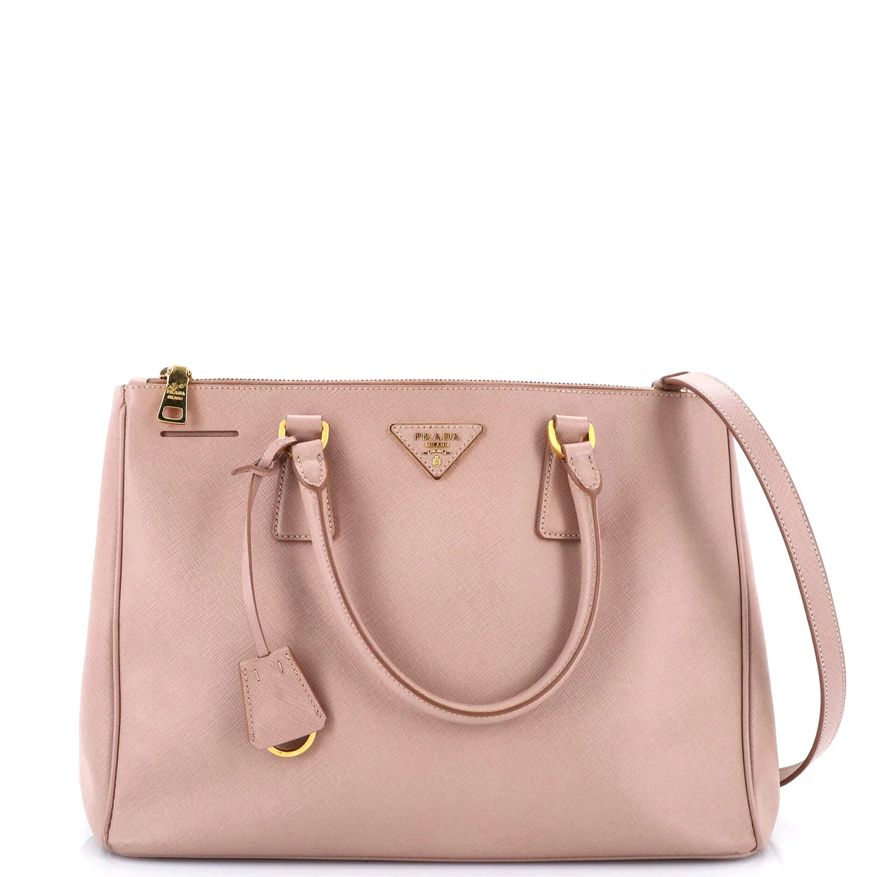 Double Zip Lux Tote Saffiano Leather Medium - Deep Luxury