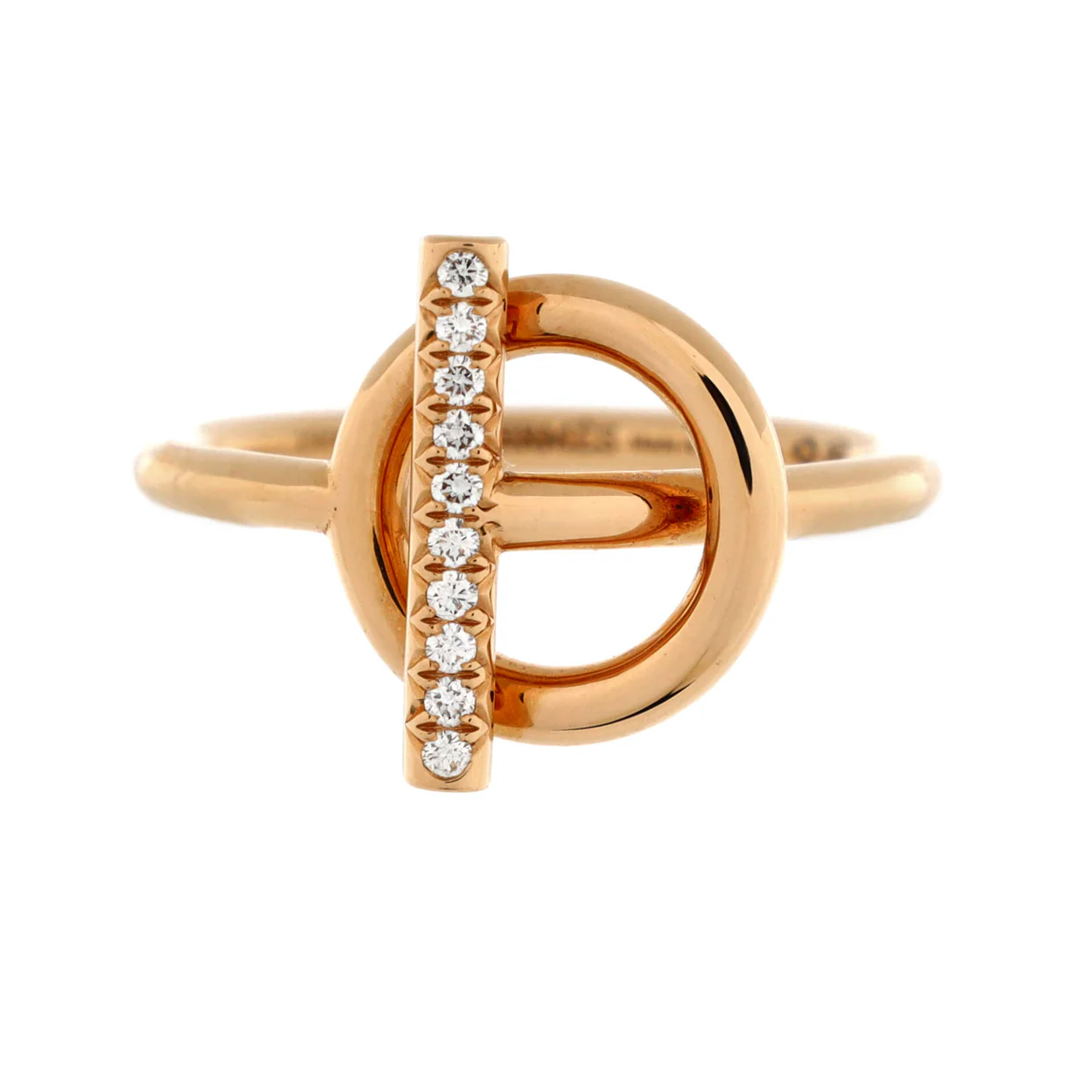 Echappee Ring 18K Rose Gold and Diamonds Small - Deep Luxury