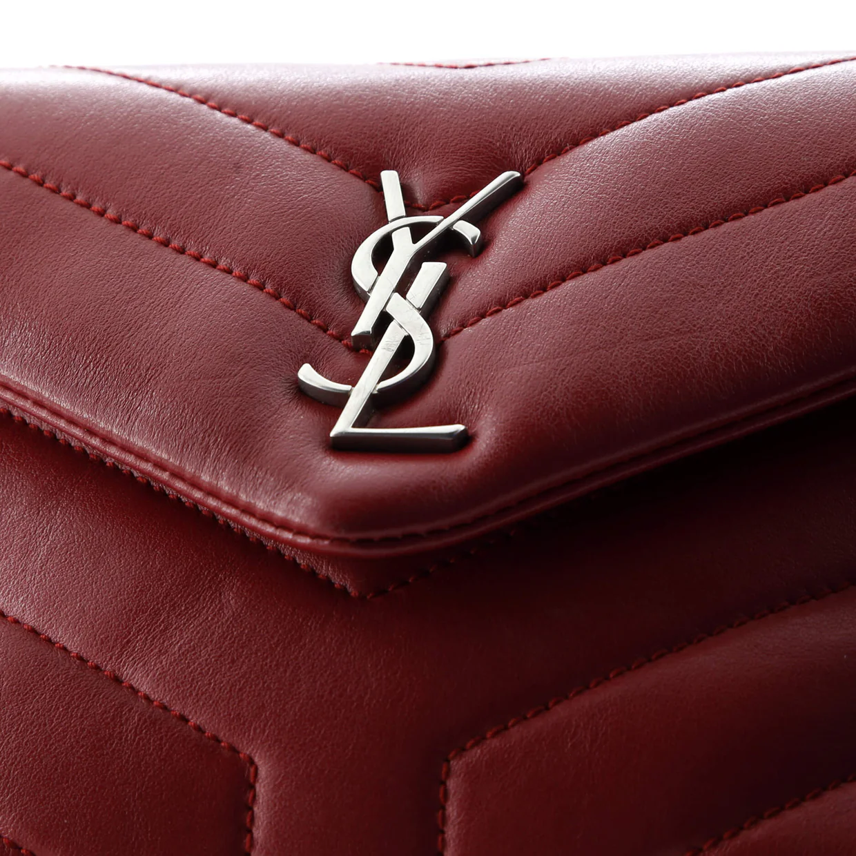 Loulou Shoulder Bag Matelasse Chevron Leather Toy - Deep Luxury