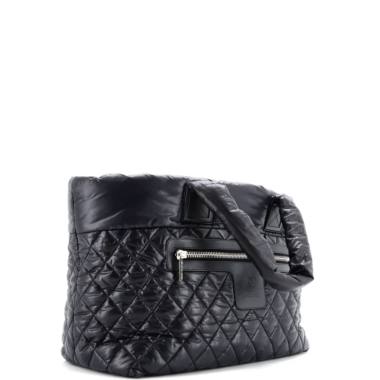Coco Cocoon Zipped Tote Quilted Nylon Large - Deep Luxury