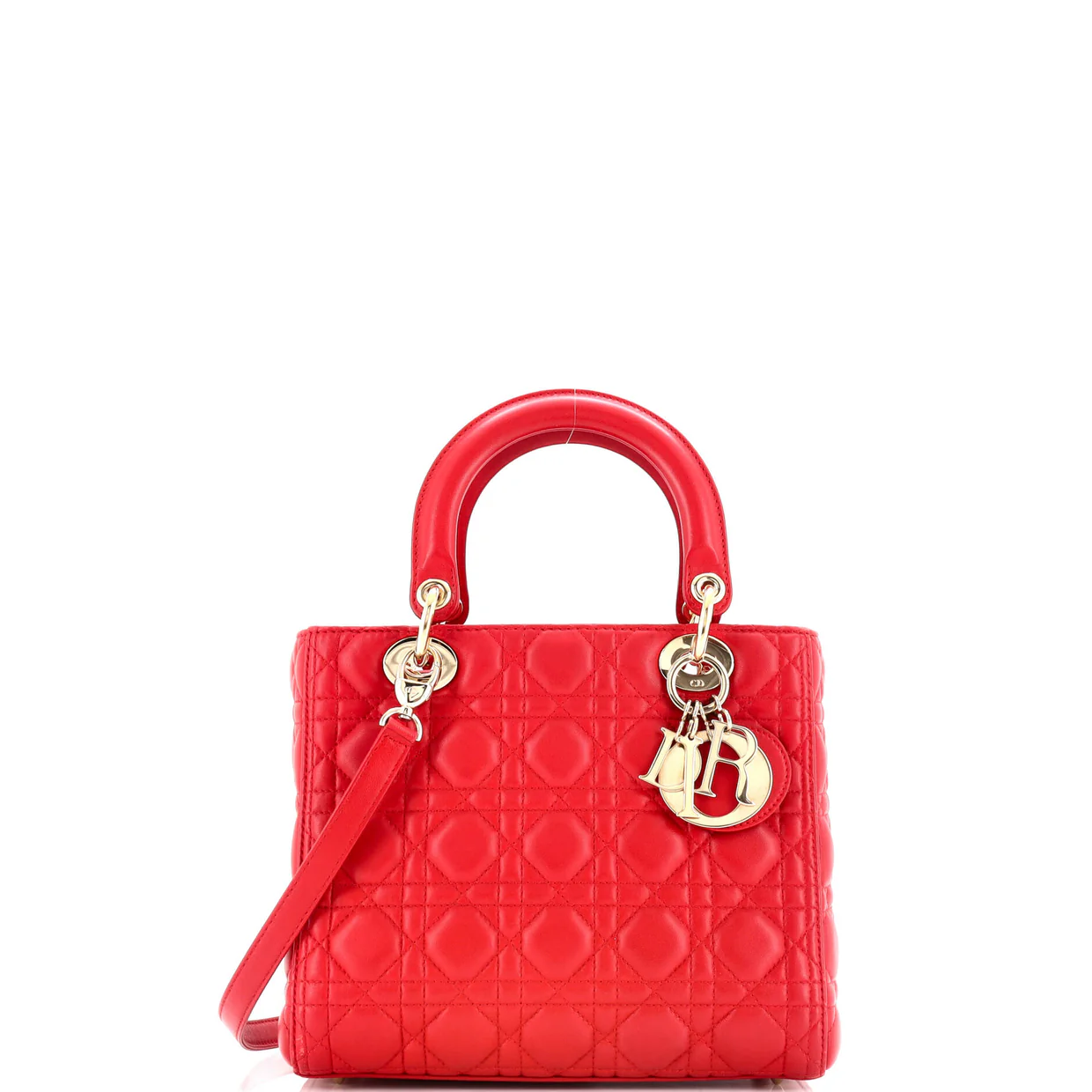 Lady Dior Bag Cannage Quilt Lambskin Medium - Deep Luxury