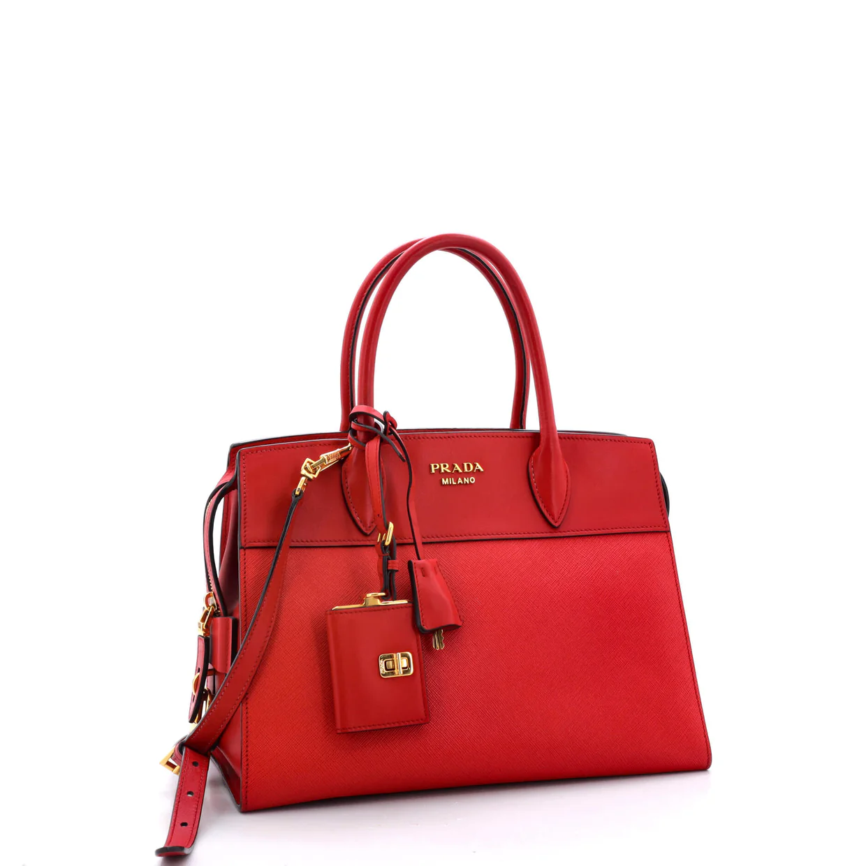 Esplanade Tote Saffiano with City Calf Medium - Deep Luxury