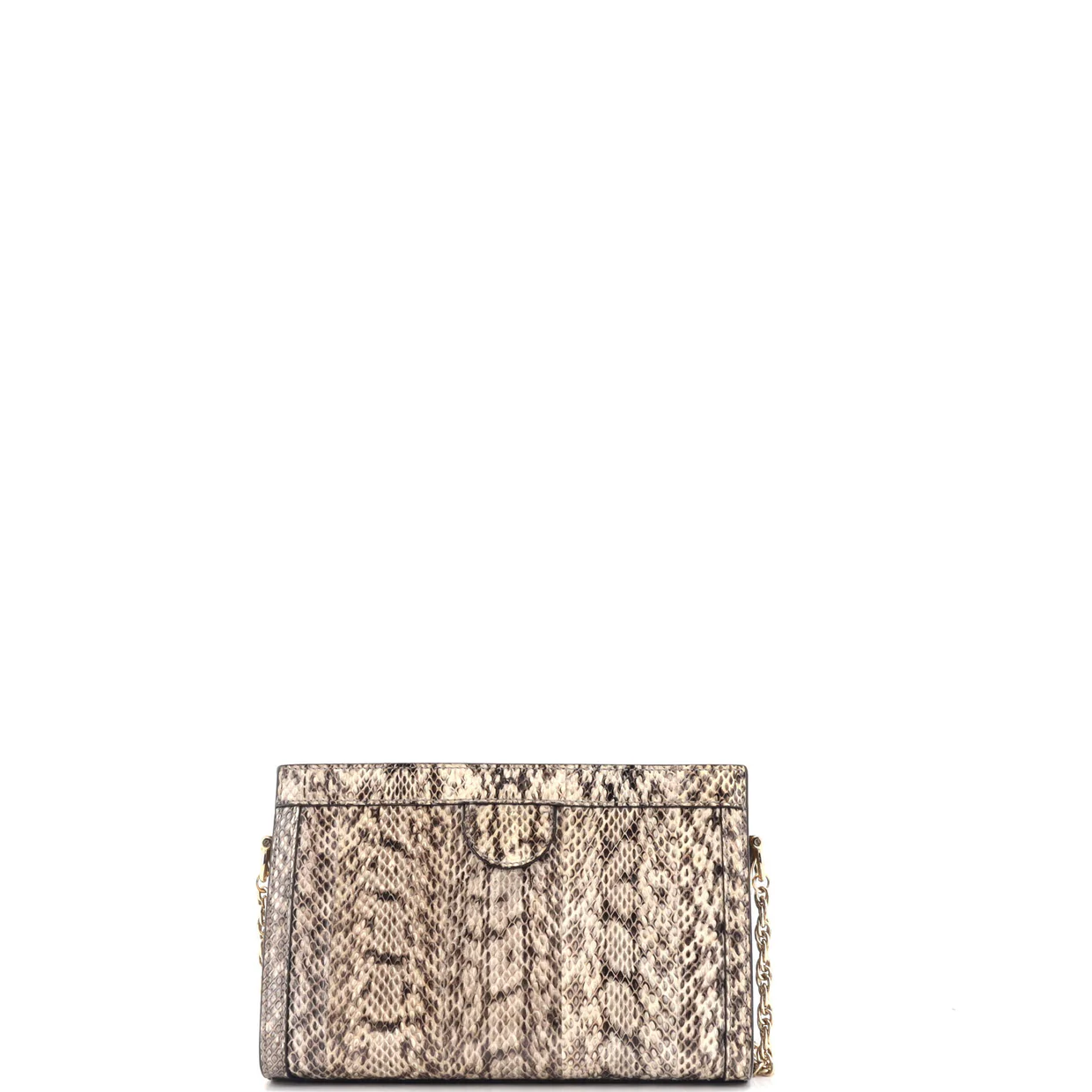 Ophidia Chain Shoulder Bag Snakeskin Small - Deep Luxury