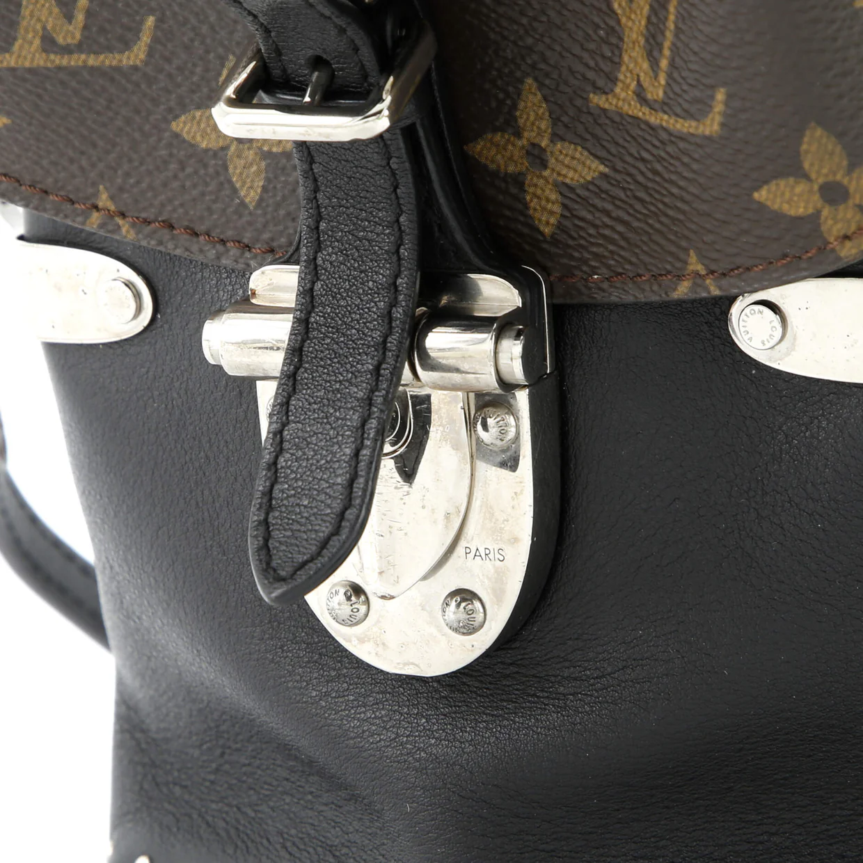 Camera Box Handbag Studded Monogram Canvas and Leather - Deep Luxury