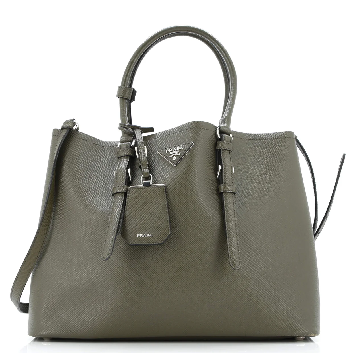 Cuir Double Tote Saffiano Leather Large - Deep Luxury