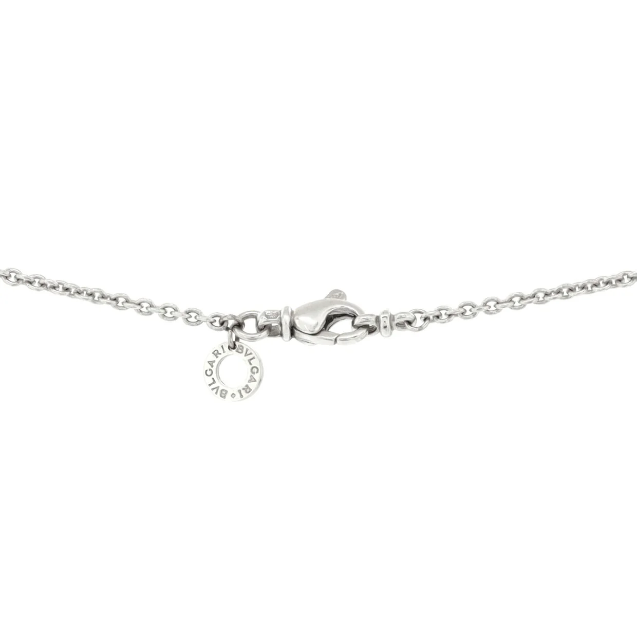 B.Zero1 Pendant Necklace 18K White Gold with Diamonds - Deep Luxury