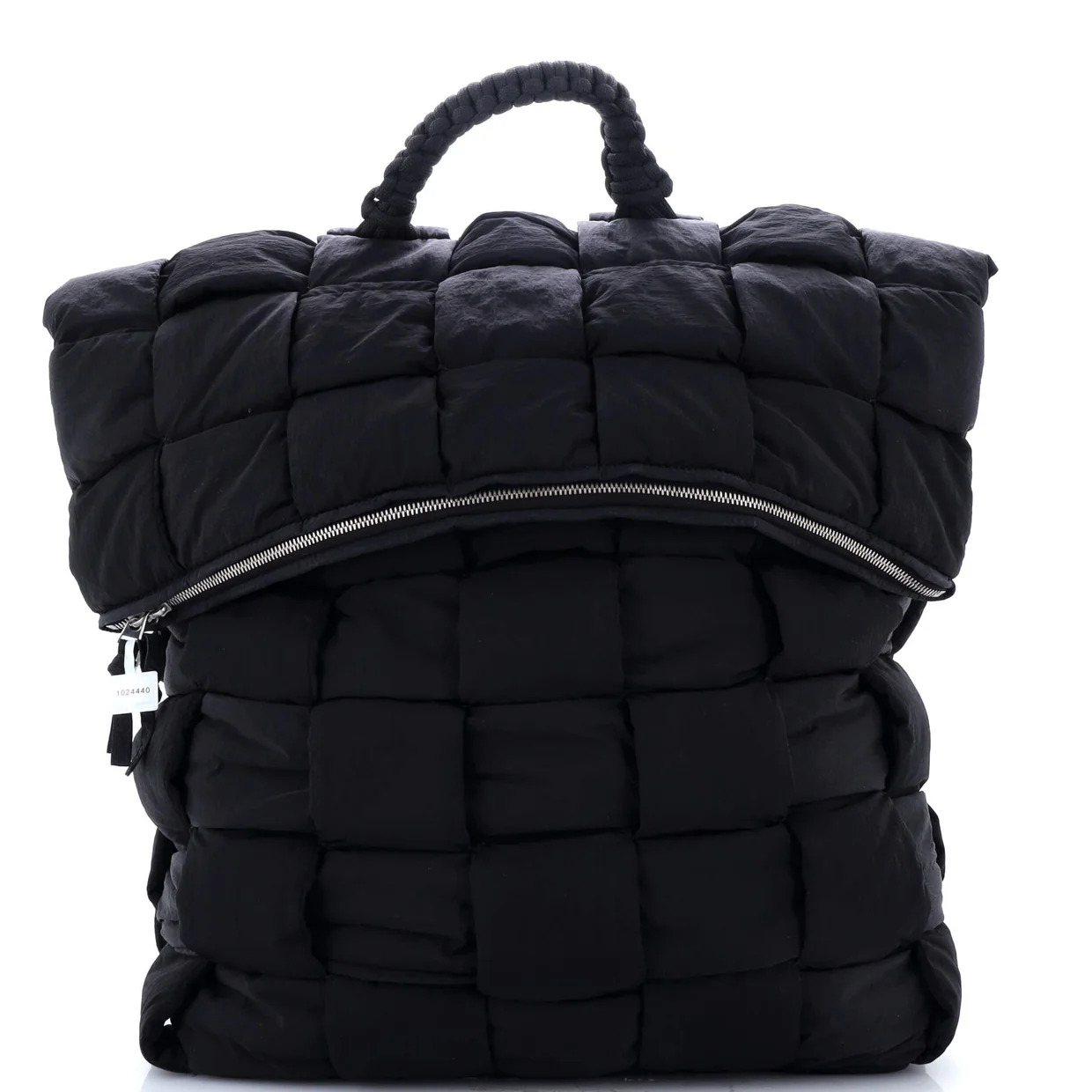 Fold-top Padded Backpack Intrecciato Nylon - Deep Luxury