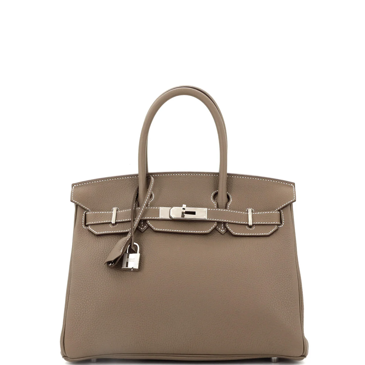 Birkin Handbag Grey Togo with Palladium Hardware 30 - Deep Luxury