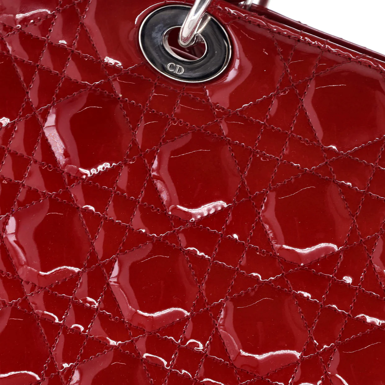 Lady Dior Bag Cannage Quilt Patent Large - Deep Luxury