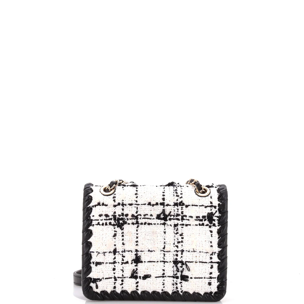 My Own Frame Flap Bag Quilted Tweed with Braided Calfskin Mini - Deep Luxury