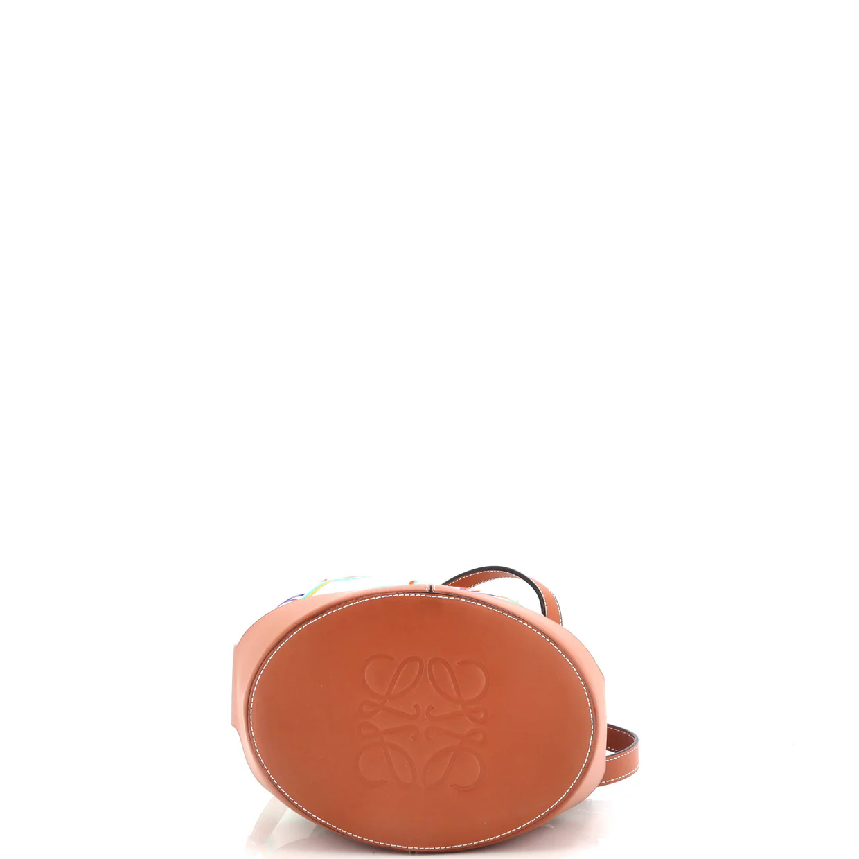 Balloon Bucket Bag Printed Canvas and Leather Medium - Deep Luxury