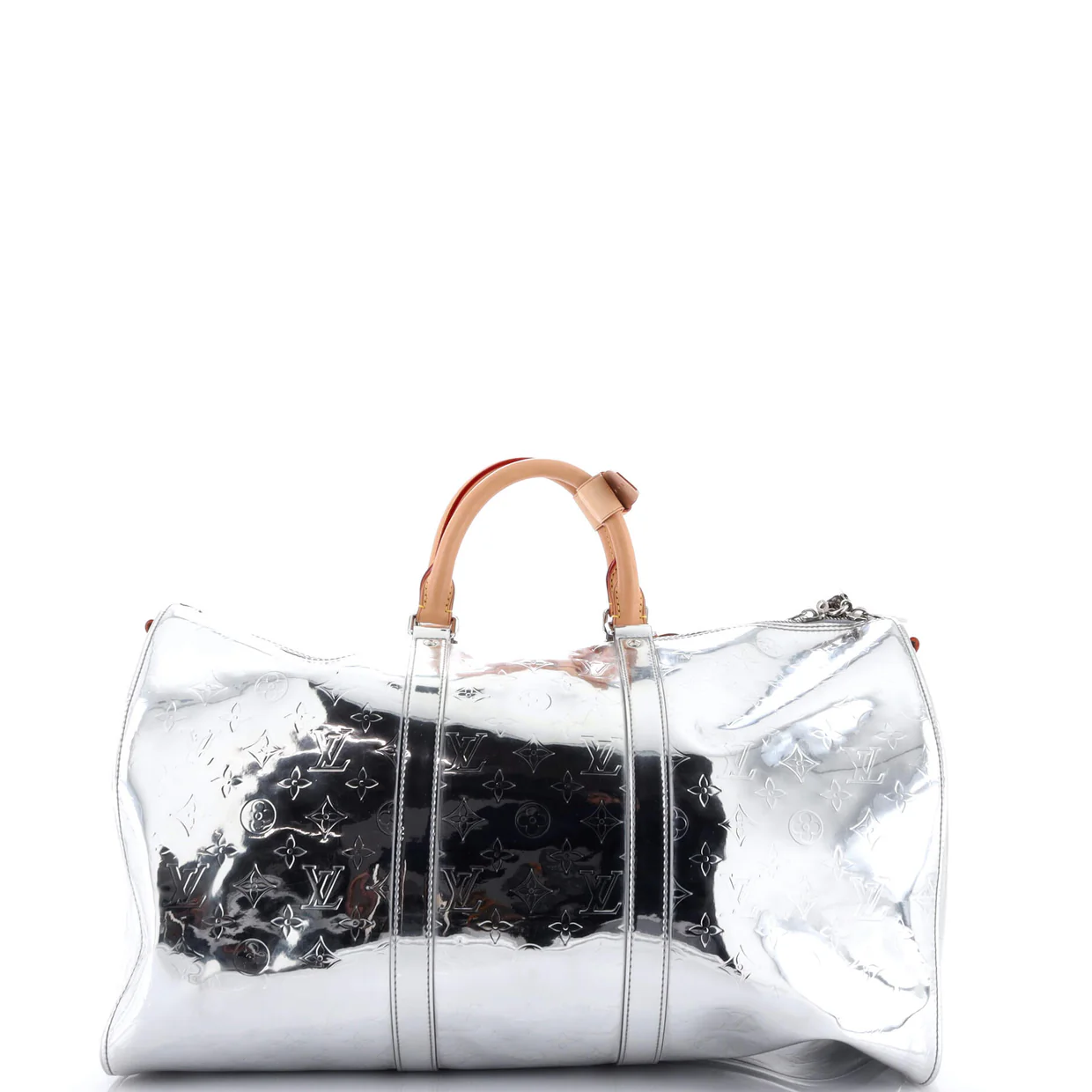 Keepall Bandouliere Bag Monogram Mirror Coated Canvas 50 - Deep Luxury