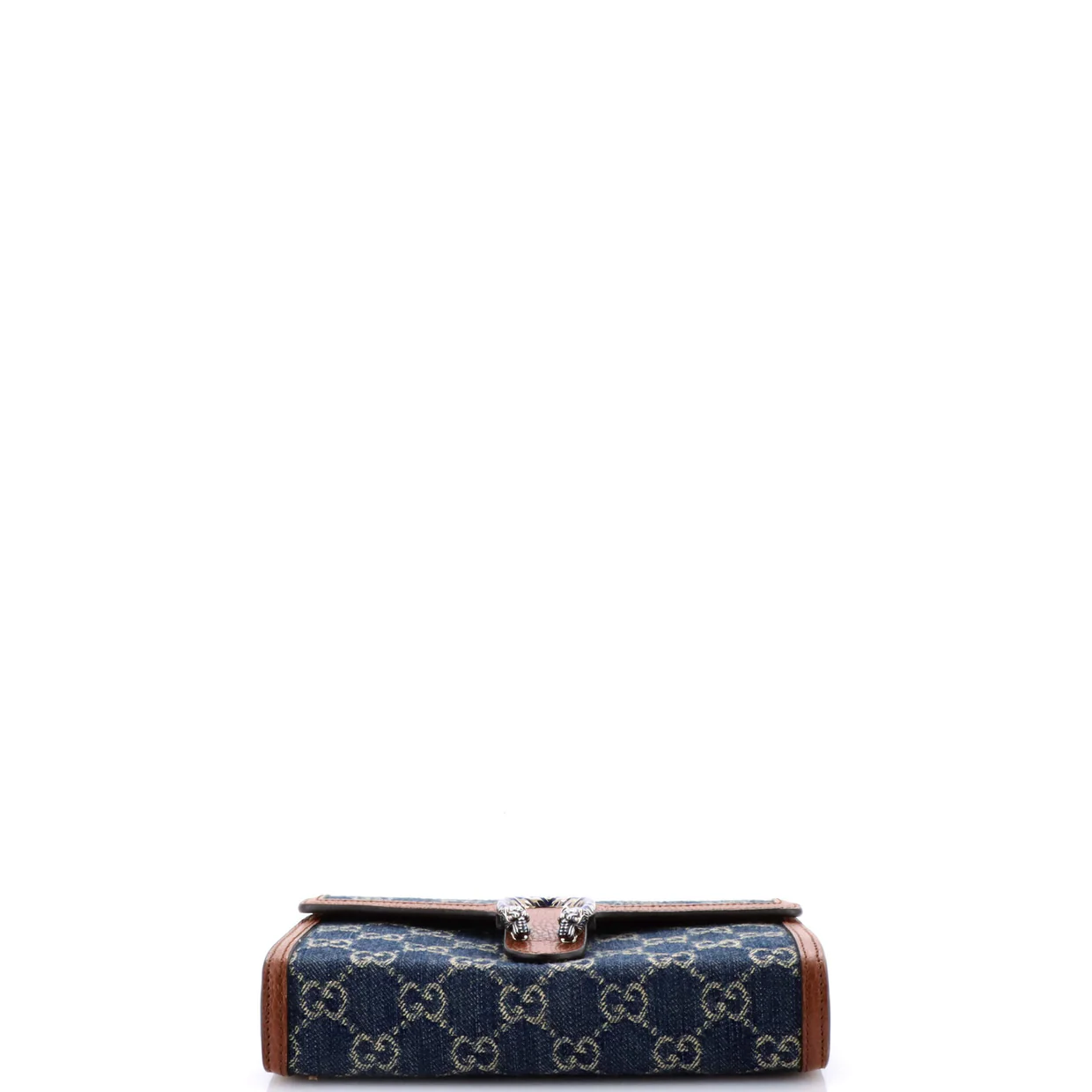 Dionysus Chain Wallet GG Denim Small - Deep Luxury