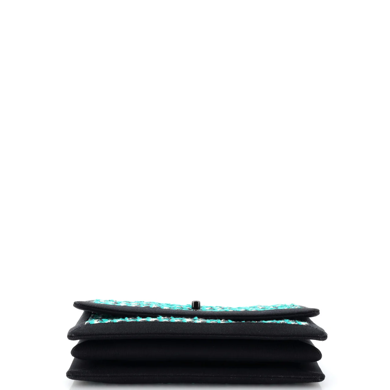 Two Tone Flap Bag Quilted Tweed Small - Deep Luxury