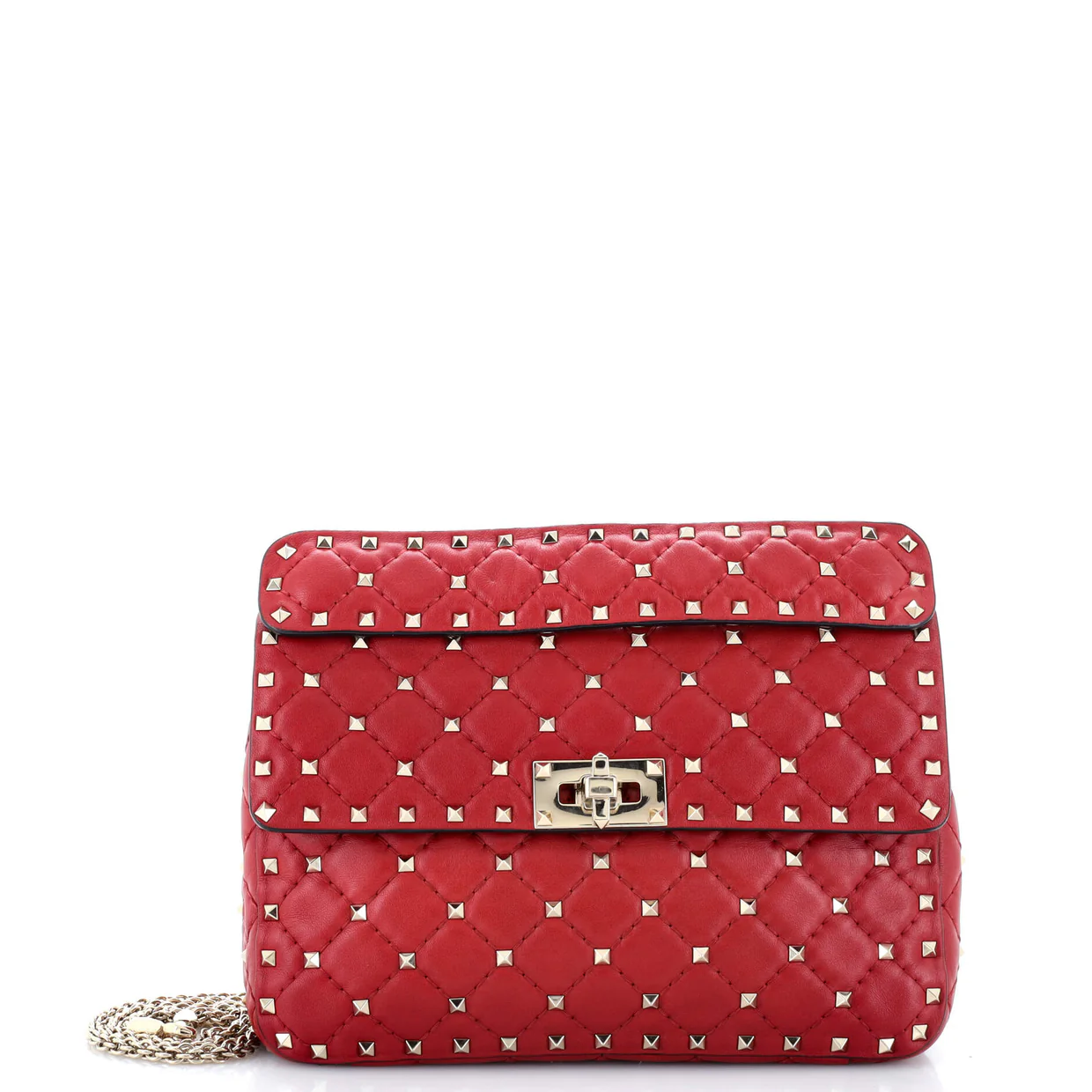 Rockstud Spike Flap Bag Quilted Leather Medium - Deep Luxury