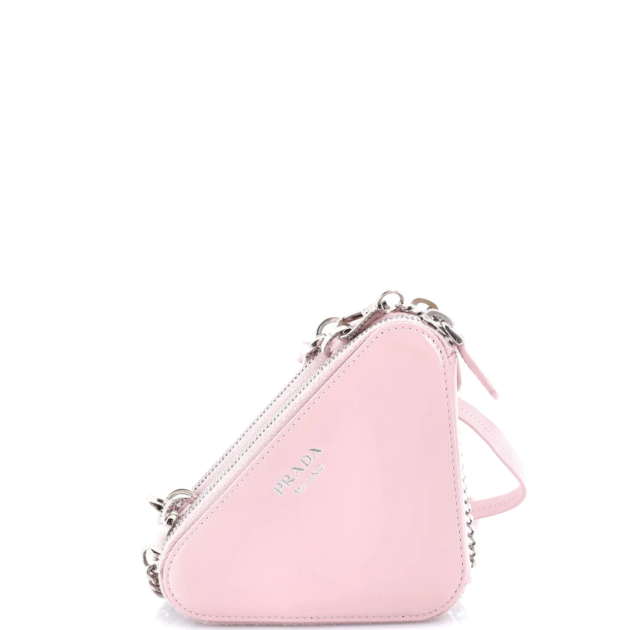 Triangle Double Pouch Crossbody Crystal Embellished Satin Mini - Deep Luxury