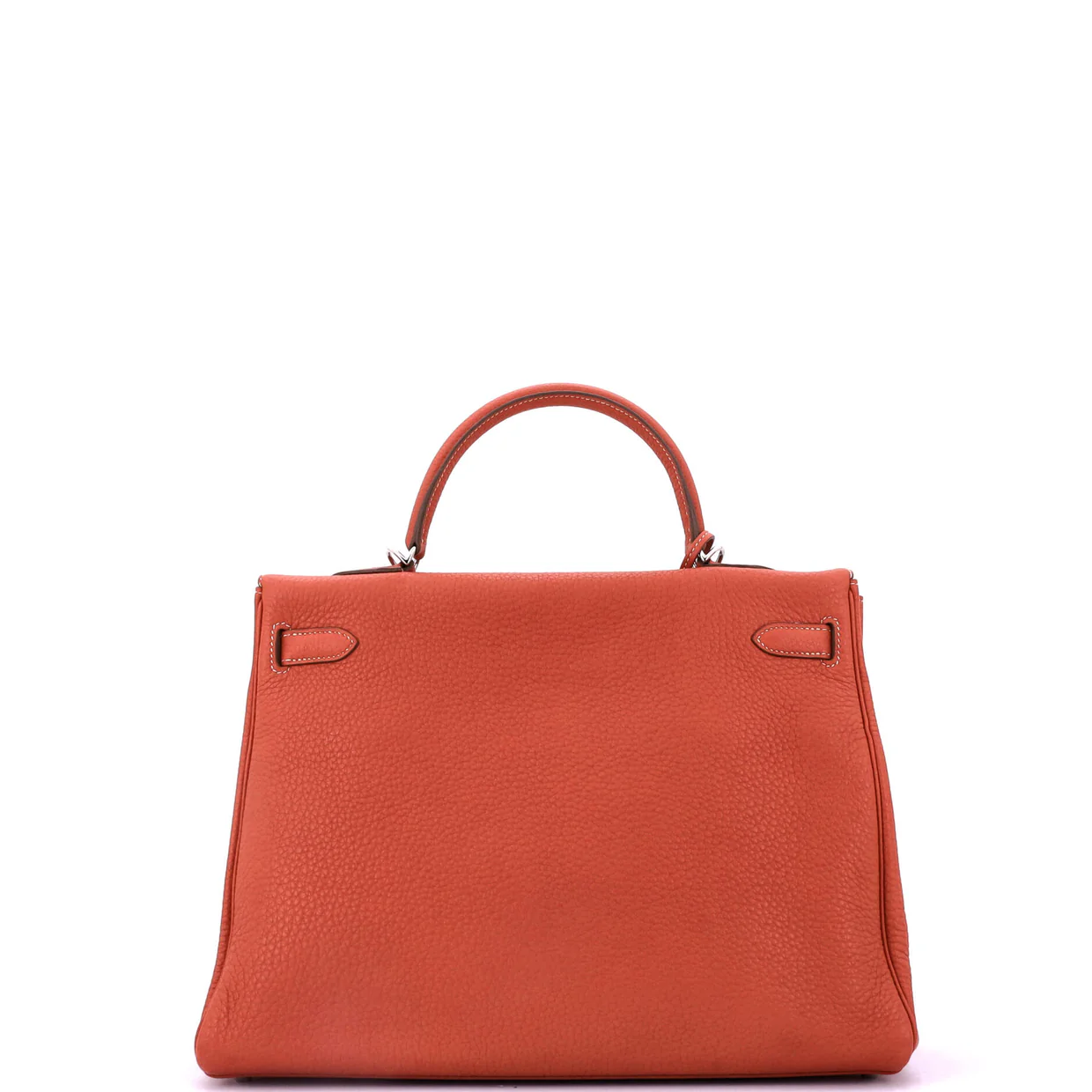 Kelly Amazone Handbag Sanguine Clemence with Palladium Hardware 35 - Deep Luxury