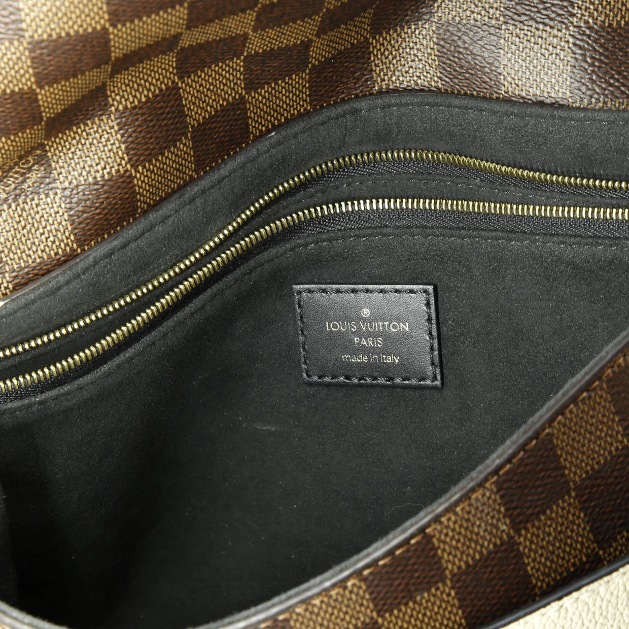 Vavin Handbag Damier with Leather PM - Deep Luxury