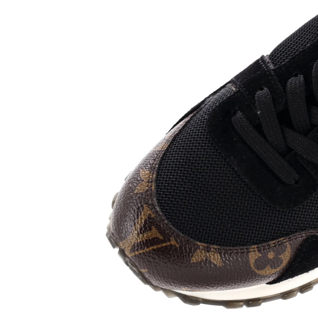 Women's Run Away Sneakers Mesh with Monogram Canvas and Suede - Deep Luxury