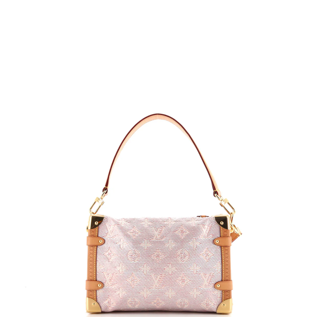 Side Trunk Handbag Monoglam Jacquard Canvas MM - Deep Luxury