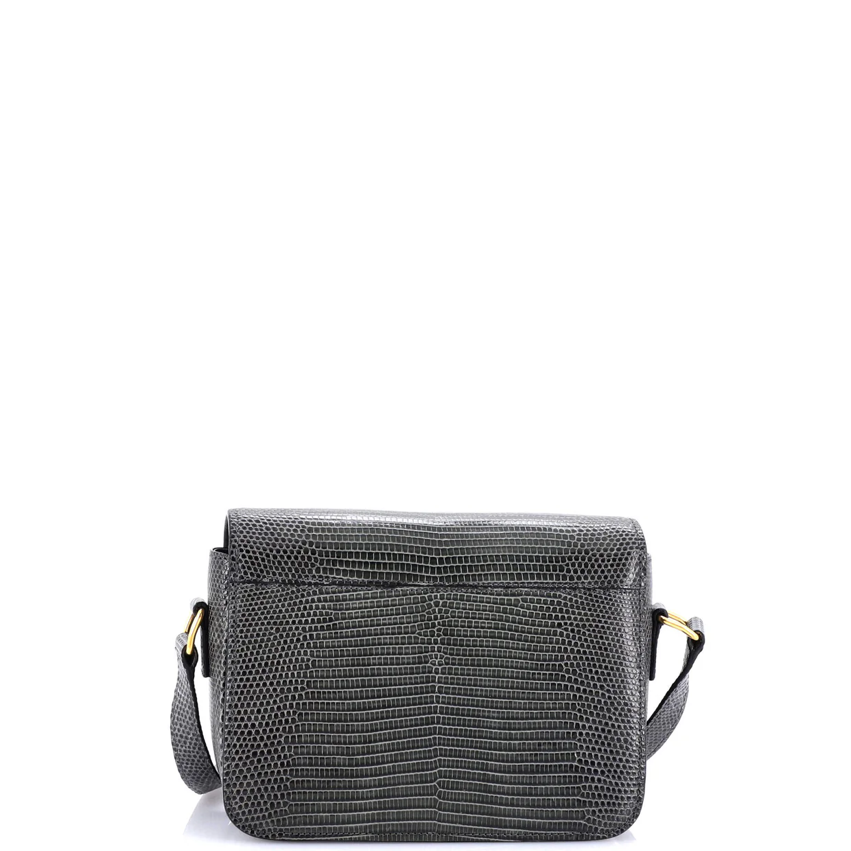 Triomphe Shoulder Bag Lizard Teen - Deep Luxury