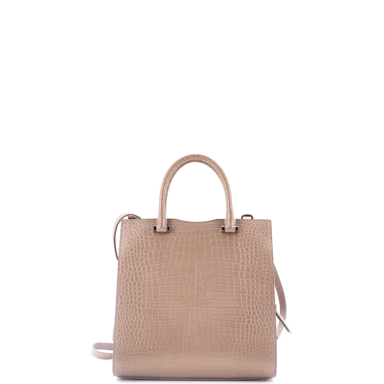 Uptown Tote Crocodile Embossed Leather Small - Deep Luxury