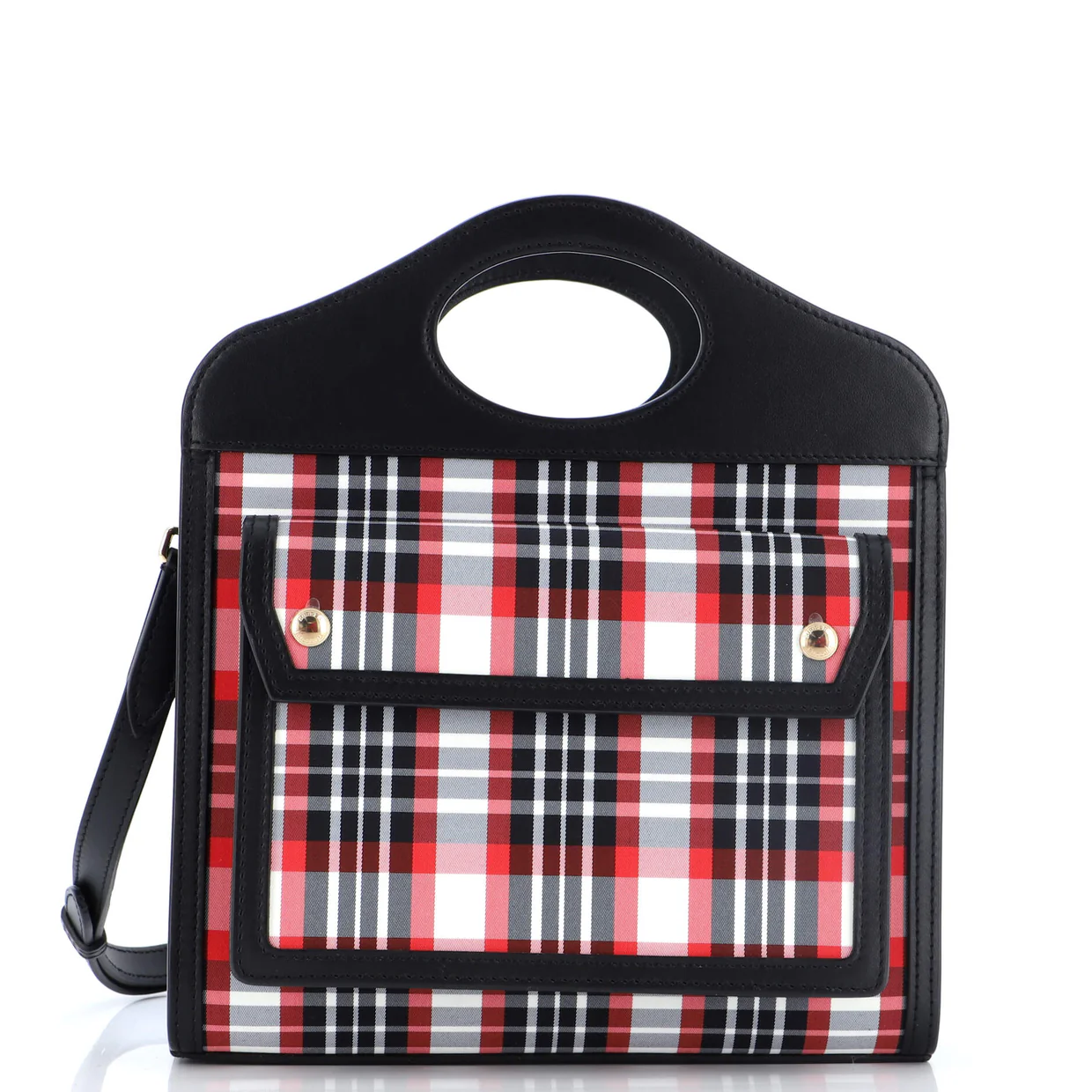 Pocket Tote Printed Nylon with Leather Mini - Deep Luxury