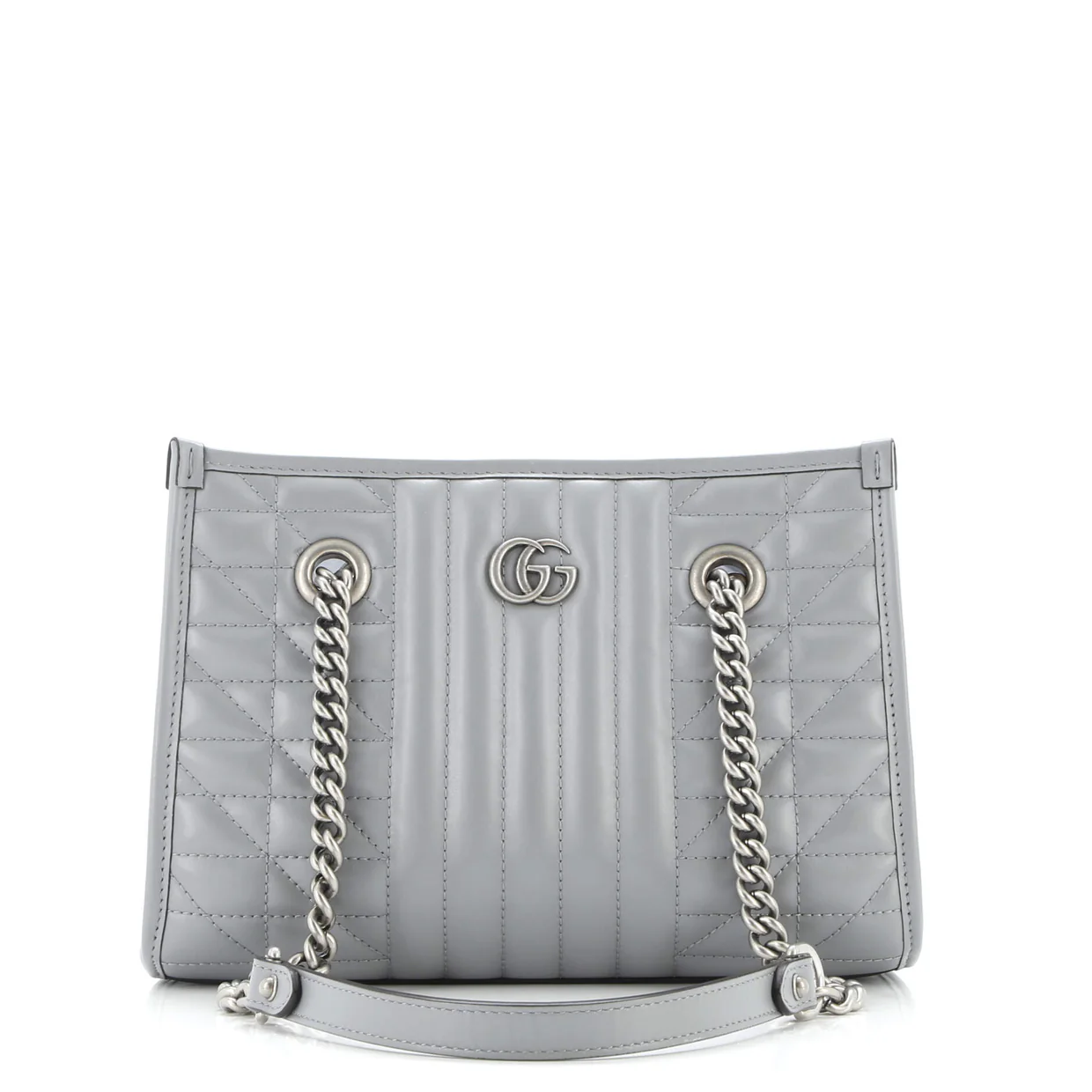 GG Marmont Aria Chain Shopping Tote Mixed Matelasse Leather Small - Deep Luxury