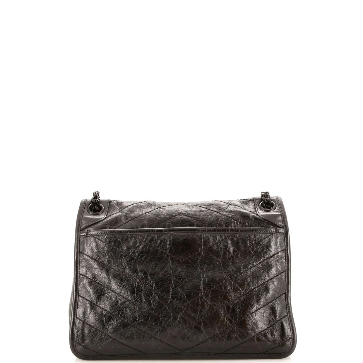 Niki Chain Flap Bag Matelasse Chevron Leather Medium - Deep Luxury