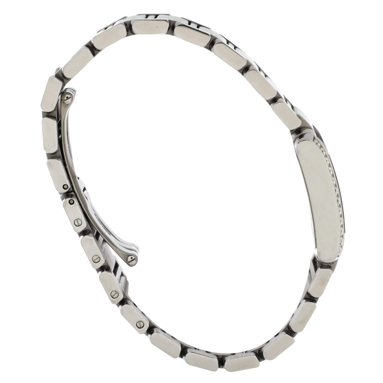 Tank Francaise Quartz Watch Stainless Steel with Diamond Bezel 20 - Deep Luxury