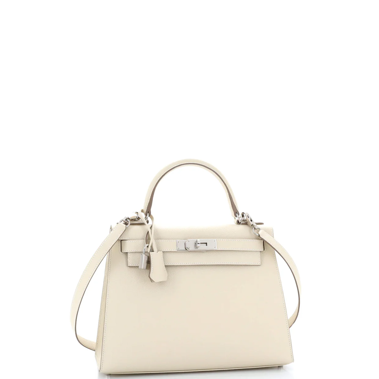 Kelly Handbag Light Epsom with Palladium Hardware 28 - Deep Luxury