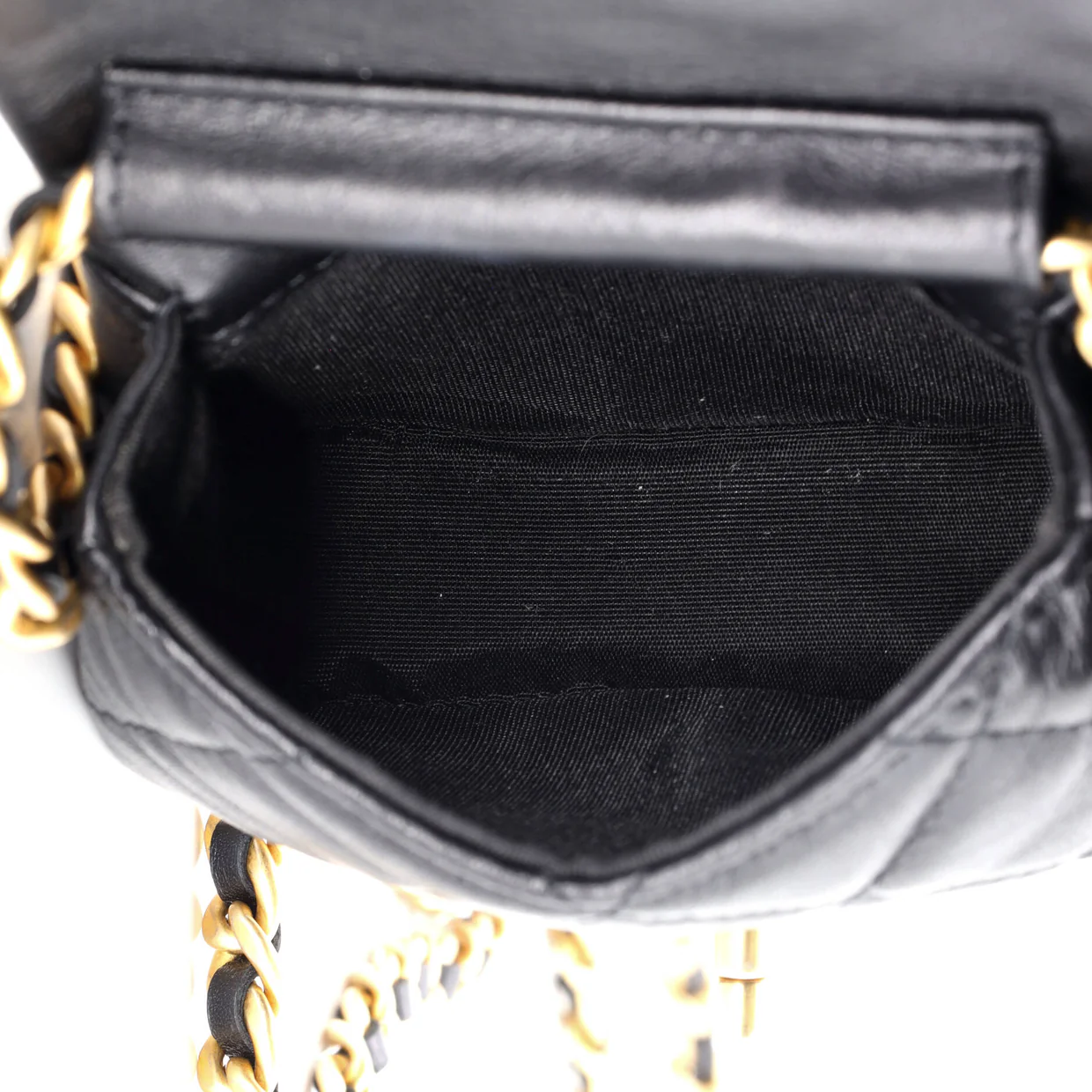 Coco Mail Clutch with Chain Quilted Calfskin Mini - Deep Luxury