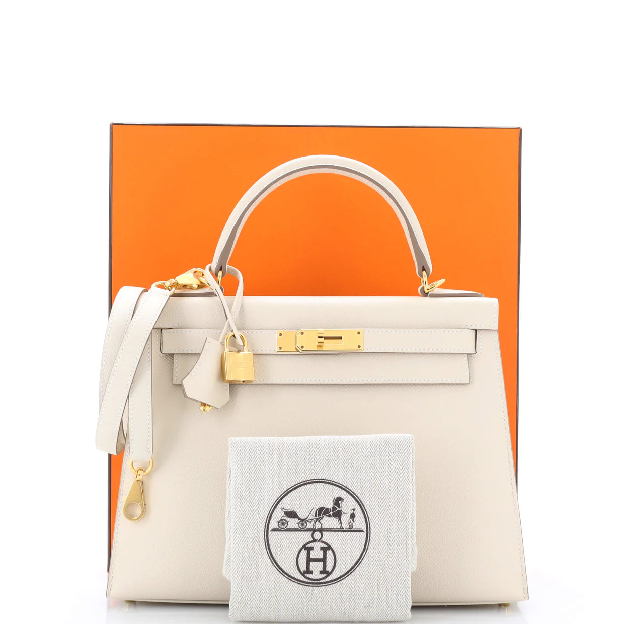Kelly Handbag Light Epsom with Gold Hardware 28 - Deep Luxury