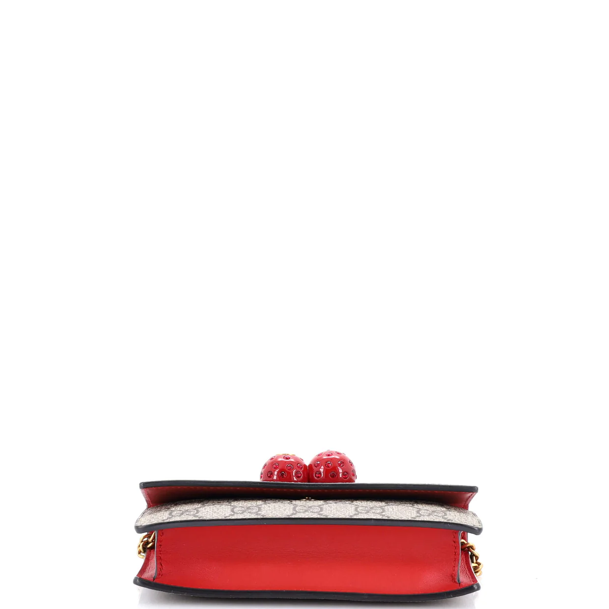 Cherries Wallet on Chain GG Coated Canvas Mini - Deep Luxury