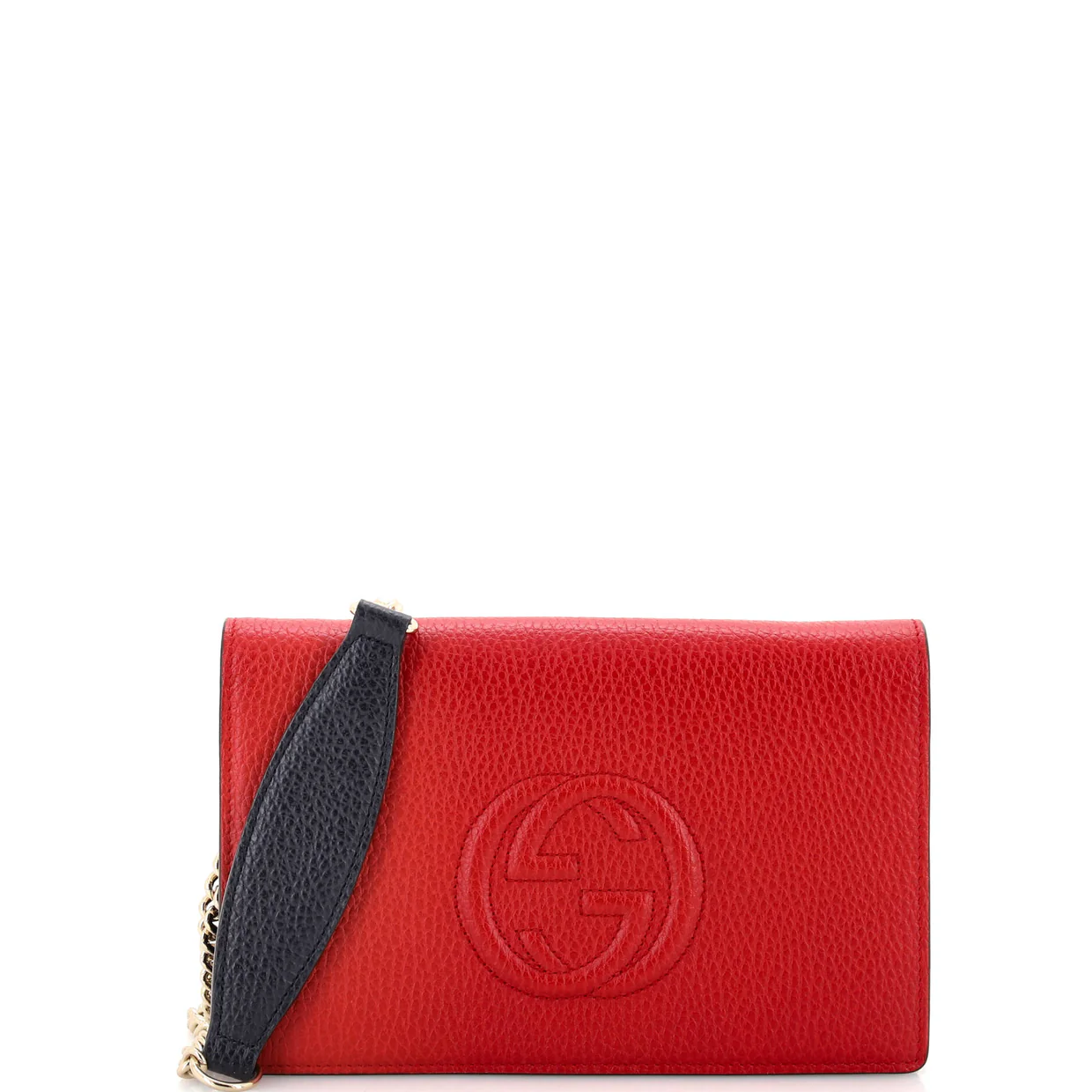 Soho Wallet on Chain Leather - Deep Luxury