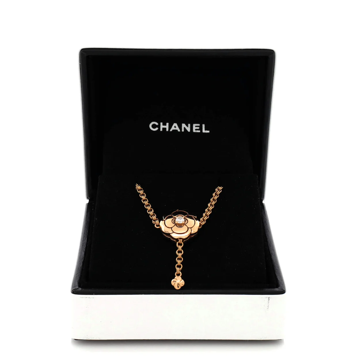 Camellia Chain Bracelet 18K Rose Gold with Diamond - Deep Luxury