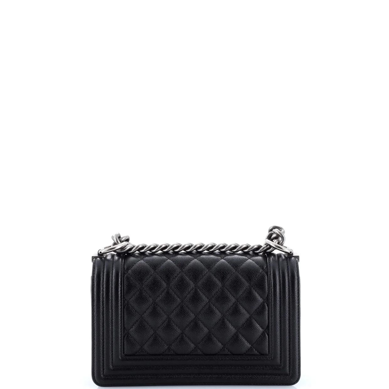 Boy Flap Bag Quilted Caviar Small - Deep Luxury