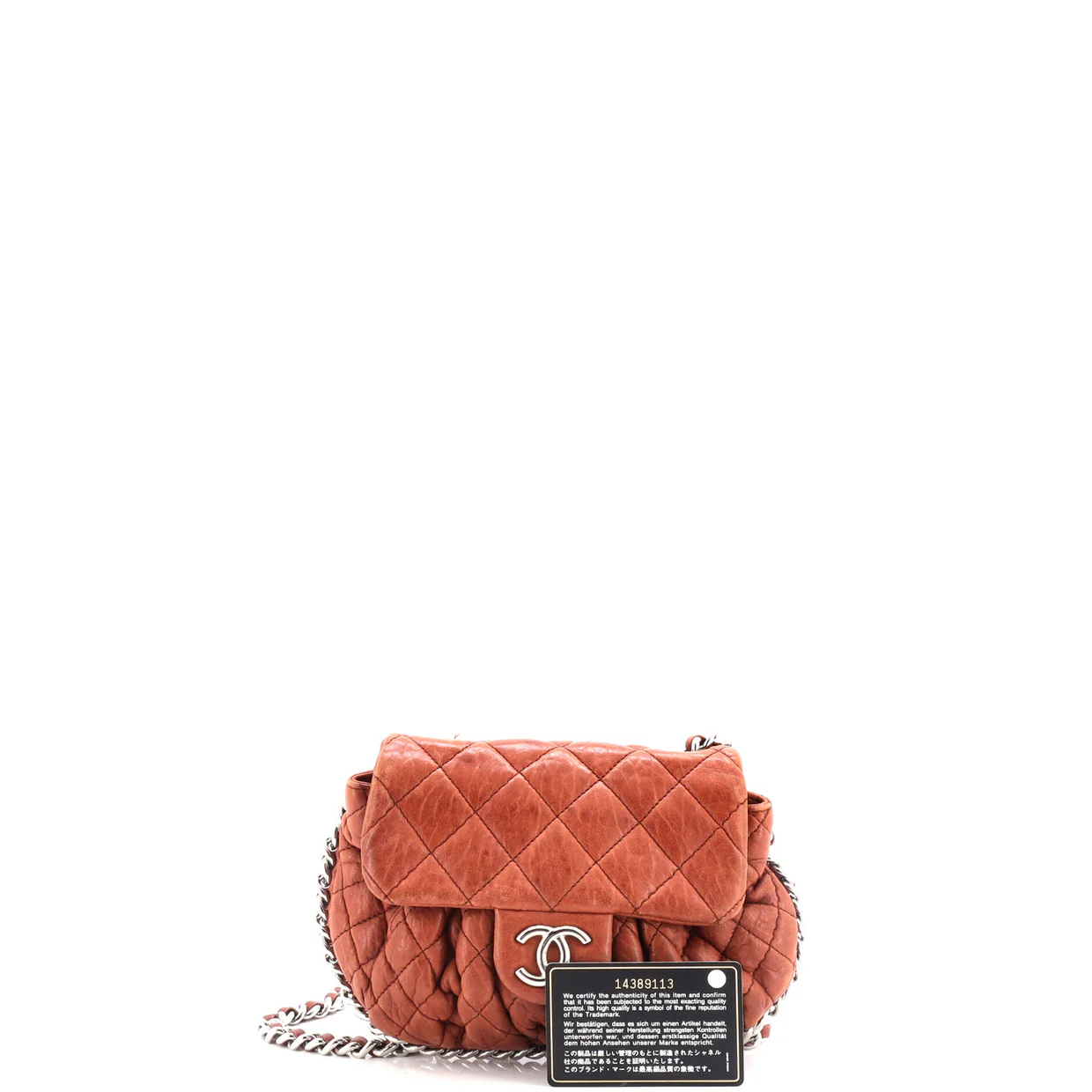 Chain Around Flap Bag Quilted Leather Small - Deep Luxury