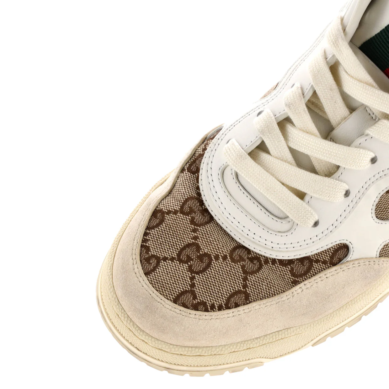 Re-Web Sneakers GG Canvas and Leather - Deep Luxury