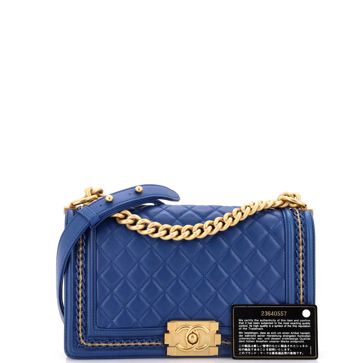 Boy Flap Bag Quilted Lambskin with Chain Detail Old Medium - Deep Luxury