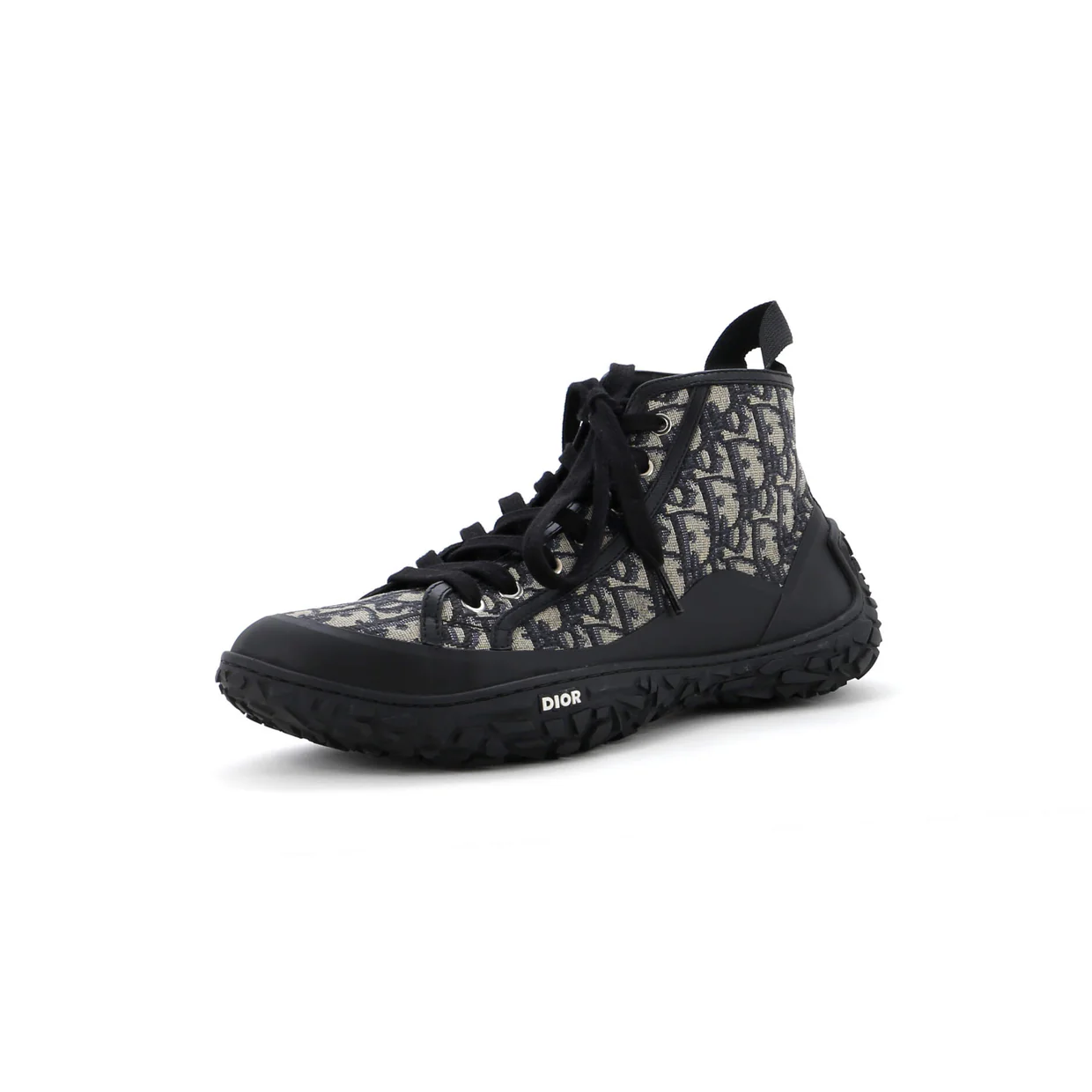 Men's Diorizon Ankle Boots Oblique Jacquard and Rubber - Deep Luxury
