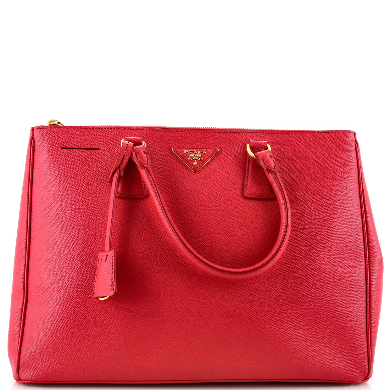 Double Zip Lux Tote Saffiano Leather Large - Deep Luxury