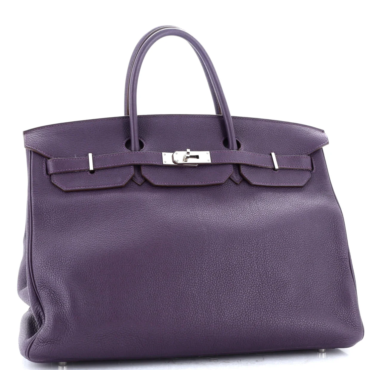 Birkin Handbag Raisin Togo with Palladium Hardware 40 - Deep Luxury