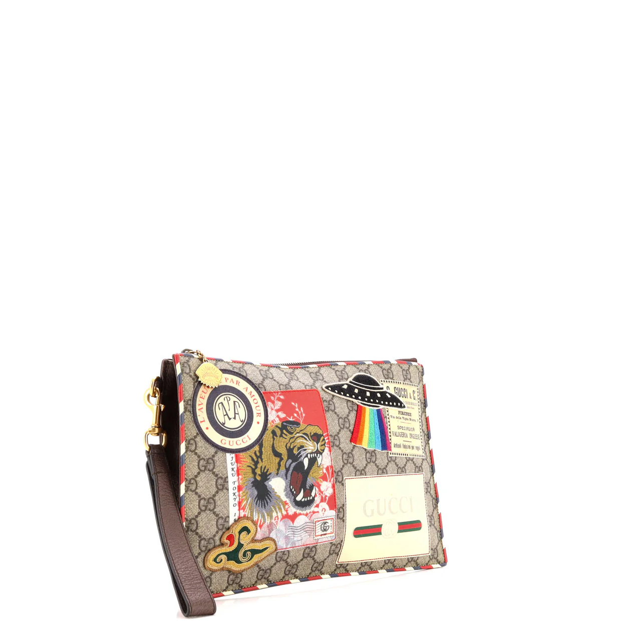 Courrier Pouch GG Coated Canvas with Applique - Deep Luxury