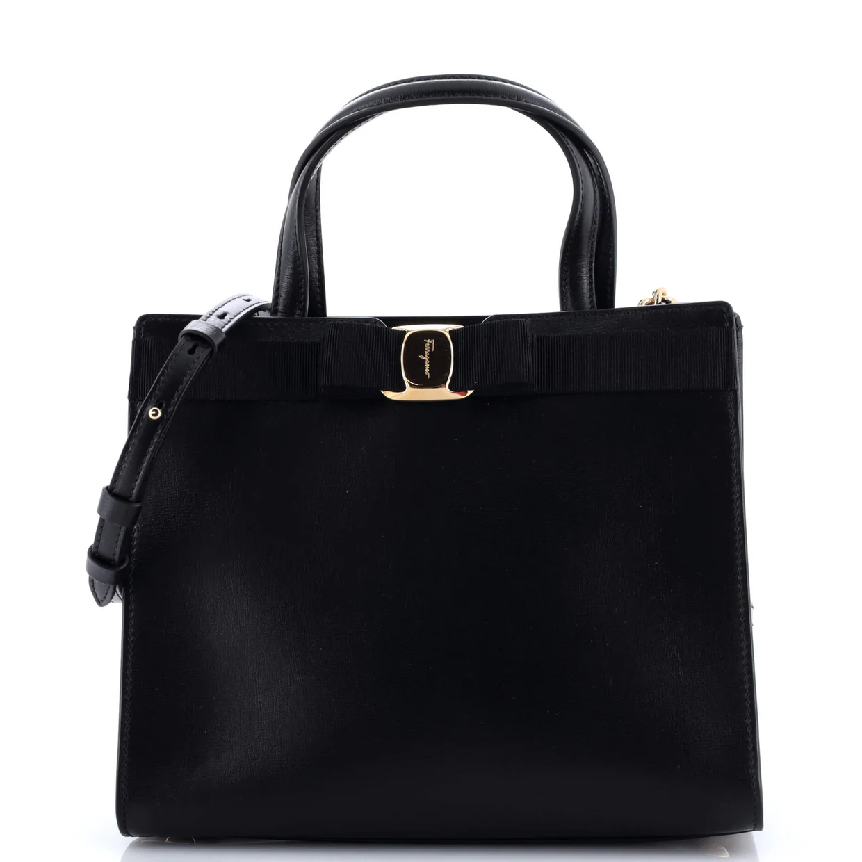 Vara Bow Top Handle Convertible Tote Leather Medium - Deep Luxury