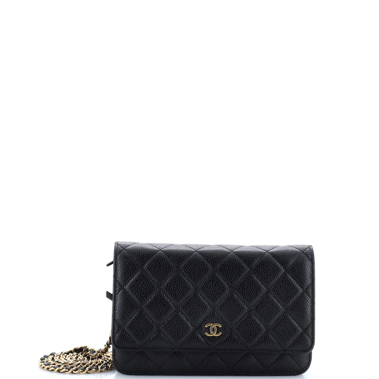 Wallet on Chain Quilted Caviar - Deep Luxury