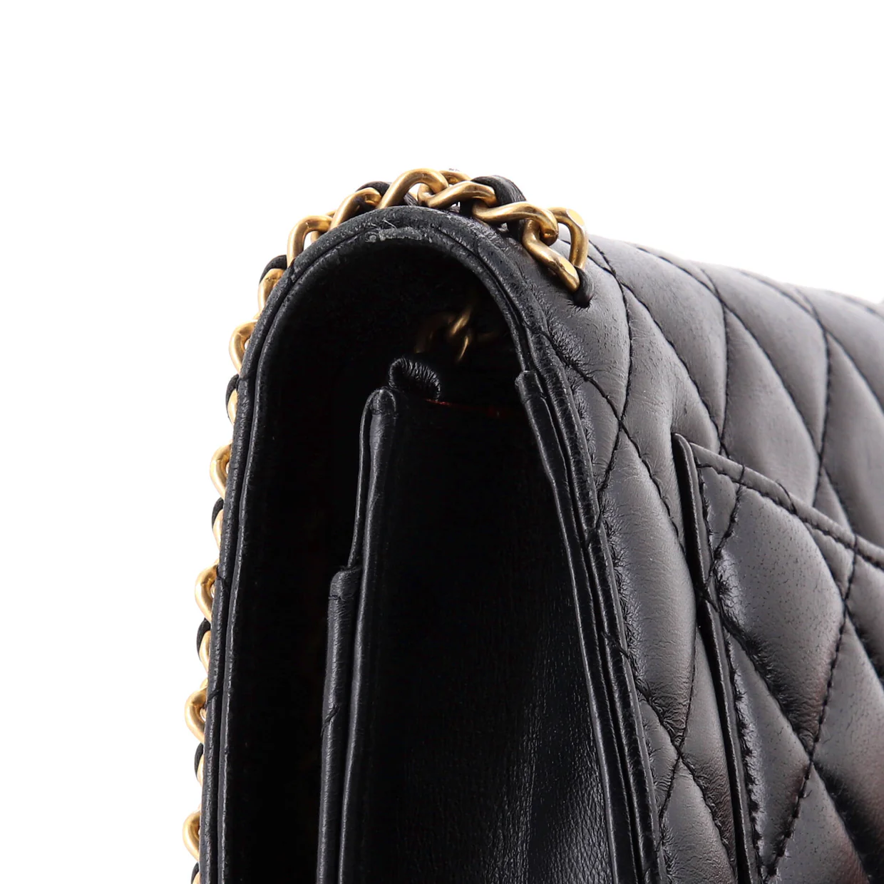 Chain Around Wallet on Chain Quilted Lambskin - Deep Luxury